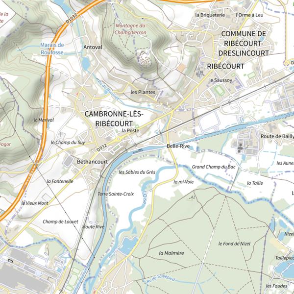 Plan cartographique de Écluses de Bellerive