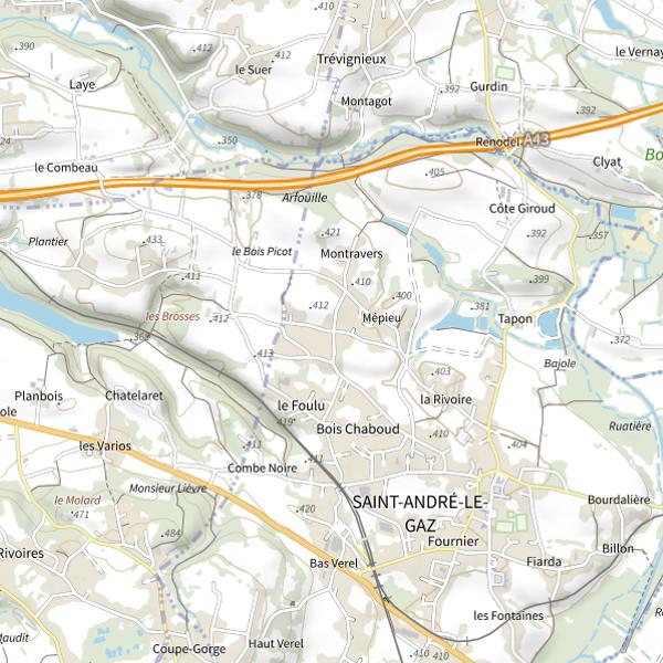Plan cartographique de Eden Carpe ' Domaine du château