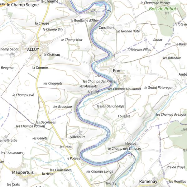 Plan cartographique de Eguilly