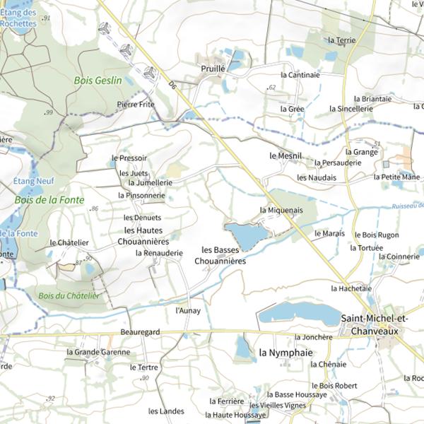 Plan cartographique de Emeraude Carp
