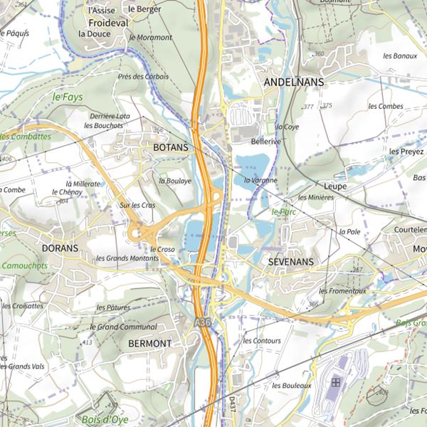 Plan cartographique de Emprunt 10bis
