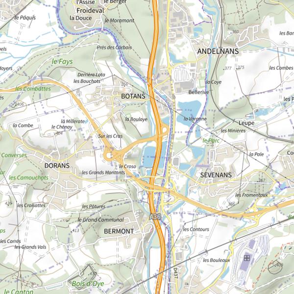 Plan cartographique de Emprunt