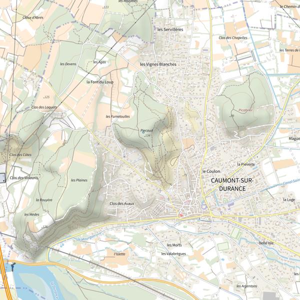 Plan cartographique de Ens La colline de Piécaud