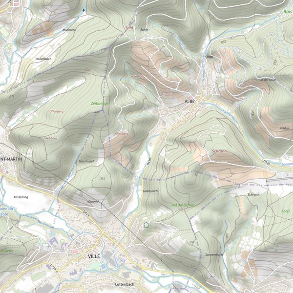 Plan cartographique de Erlenbach