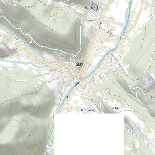 Plan cartographique de Esbints à Seix