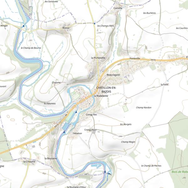 Plan cartographique de Esprit de fleurs