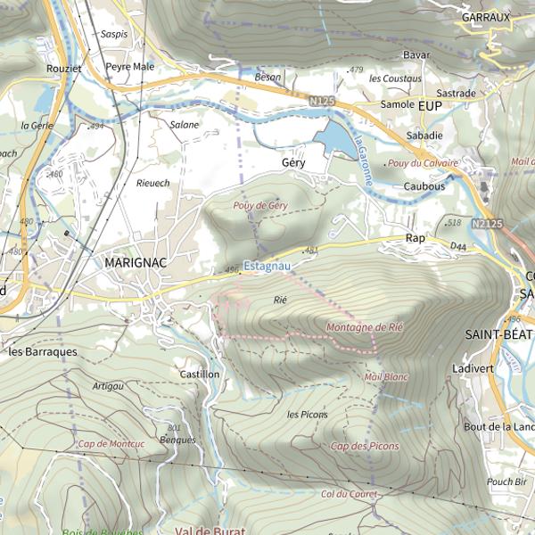Plan cartographique de Estagnau
