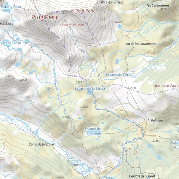 Plan cartographique de Estany de la Llosa
