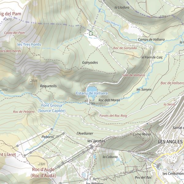 Plan cartographique de Estany de Vallsera