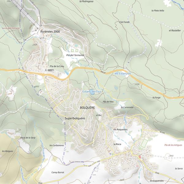 Plan cartographique de Estany del Ticó