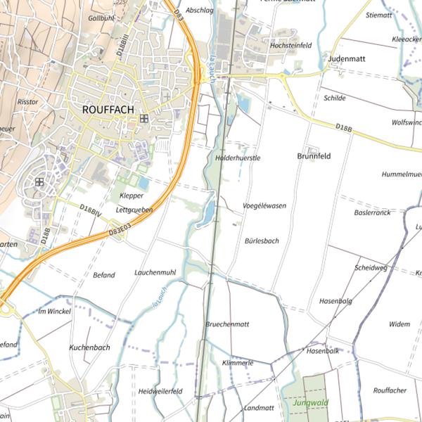 Plan cartographique de Étang Aimé Gerber