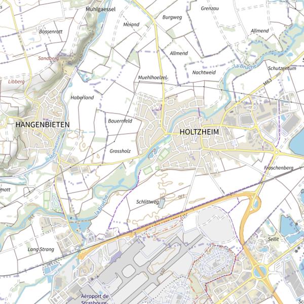 Plan cartographique de Étang alt-Arm