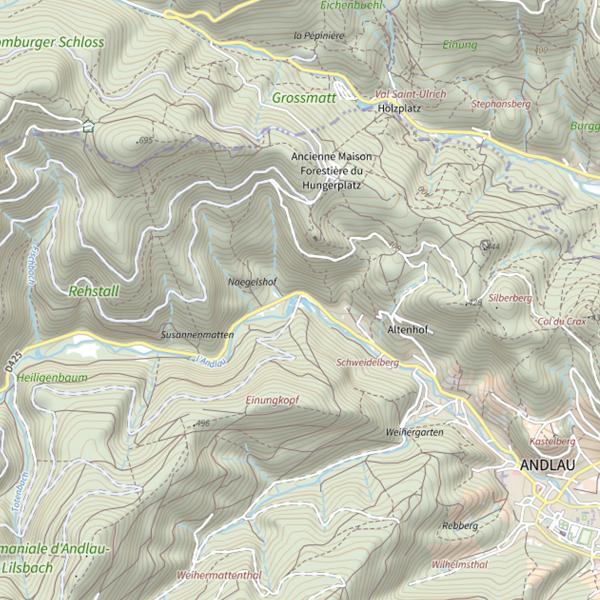 Plan cartographique de Étang Andlau
