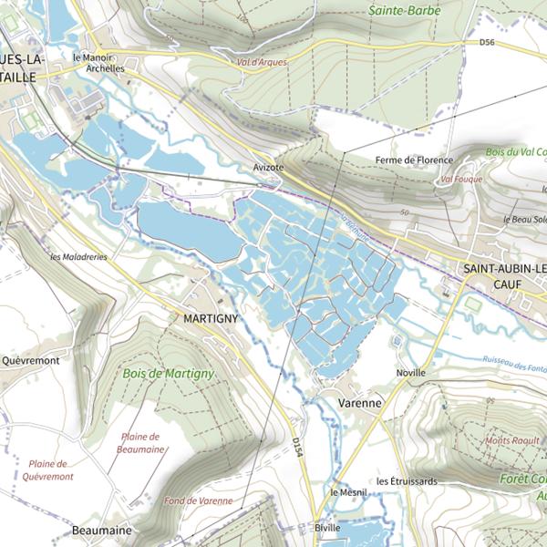 Plan cartographique de Étang Apn