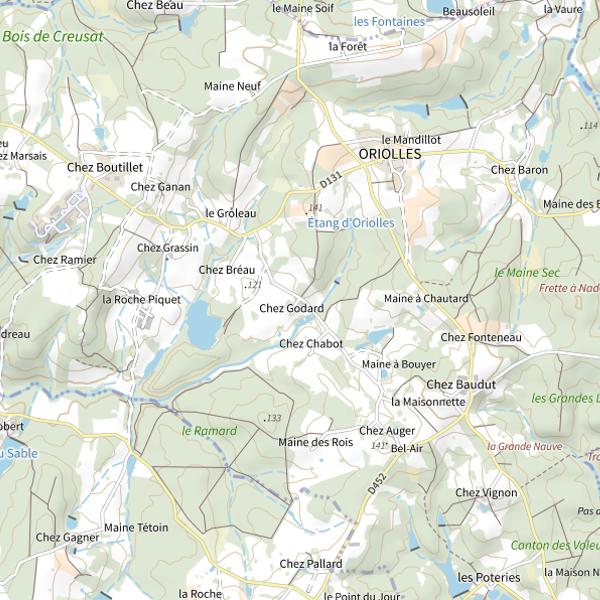 Plan cartographique de Étang Arnaud