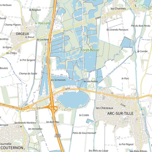 Plan cartographique de Étang au Poisson Rouge