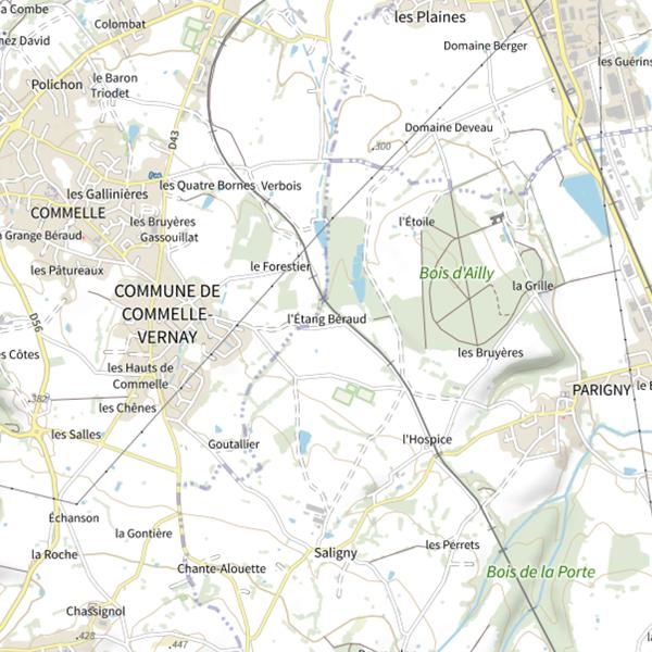 Plan cartographique de Étang bachelard