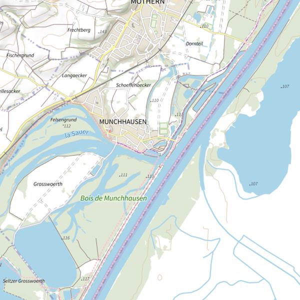 Plan cartographique de Étang Blatt