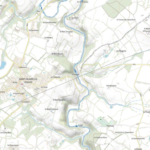 Plan cartographique de Étang Bruneau