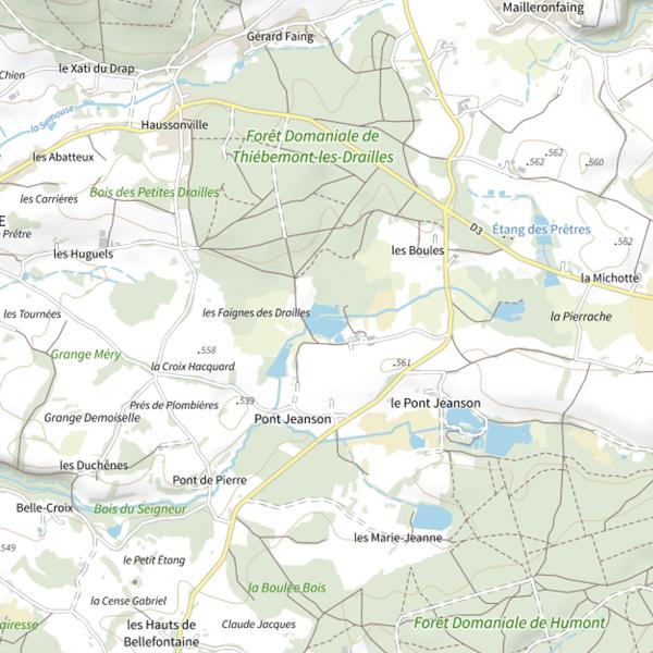 Plan cartographique de Étang Cani