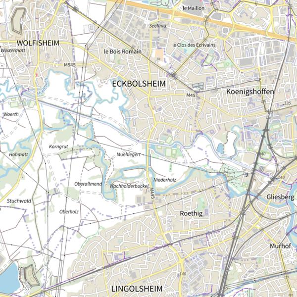 Plan cartographique de Étang Cerisier