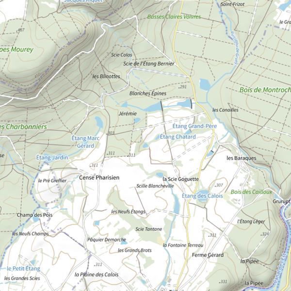 Plan cartographique de Étang Chardonneret