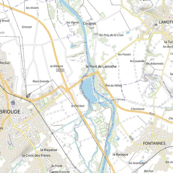 Plan cartographique de Étang Chevalier (14ha)
