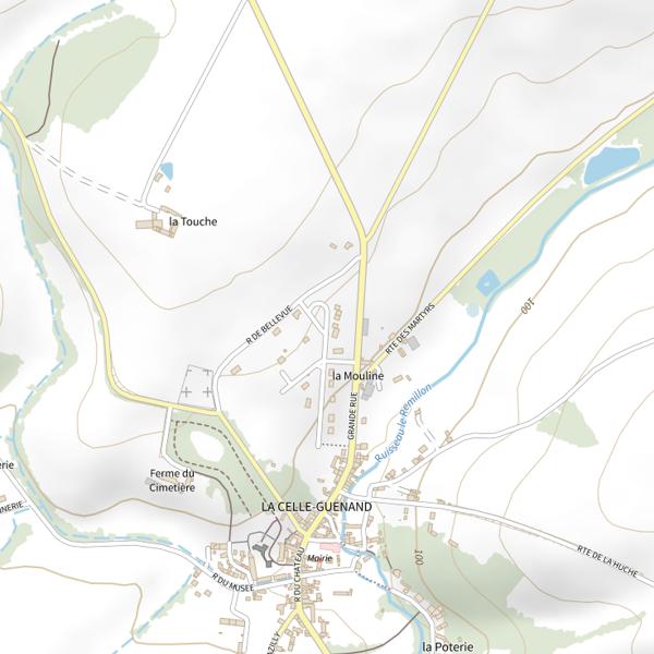 Plan cartographique de Étang communal de La Celle