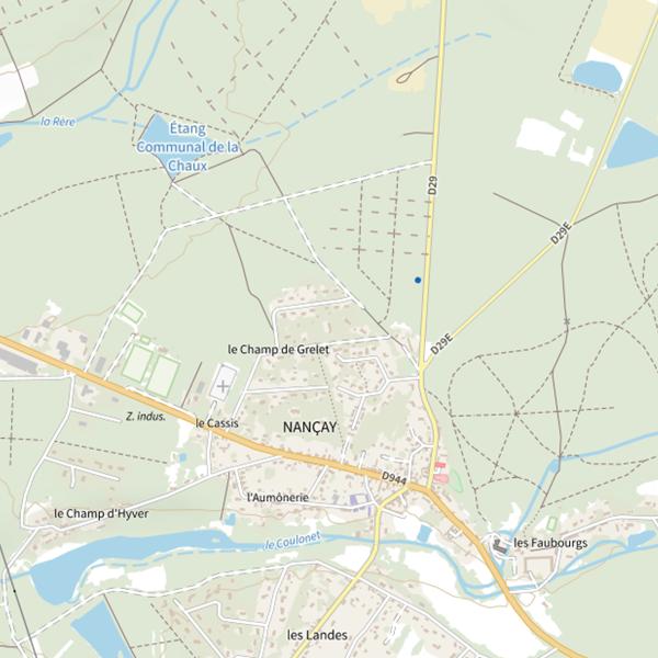 Plan cartographique de Étang communal de la Chaux