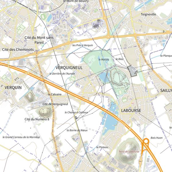 Plan cartographique de Étang communal de Labourse