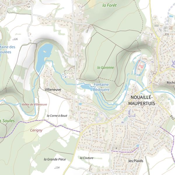 Plan cartographique de Étang Communal de Nouaillé-Maupertuis