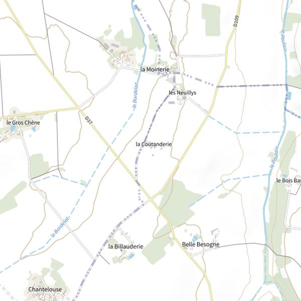 Plan cartographique de Étang communal de Rouvres