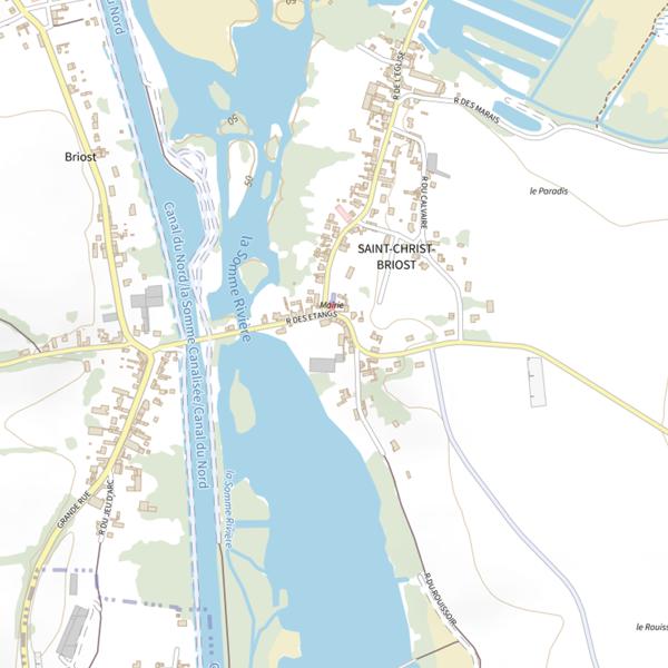 Plan cartographique de Étang communal de St Christ de Briost