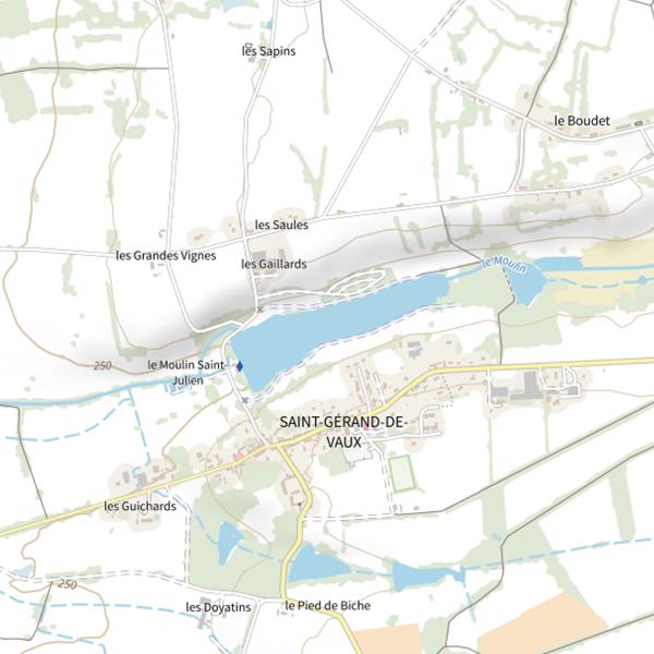 Plan cartographique de Étang Communal du Moulin