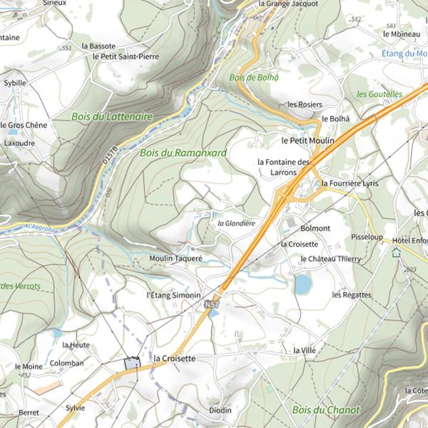 Plan cartographique de Étang Croisette
