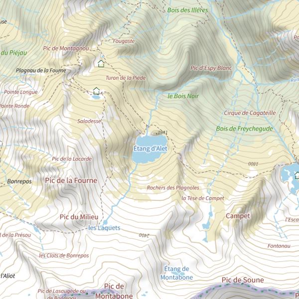 Plan cartographique de Étang d'Alet