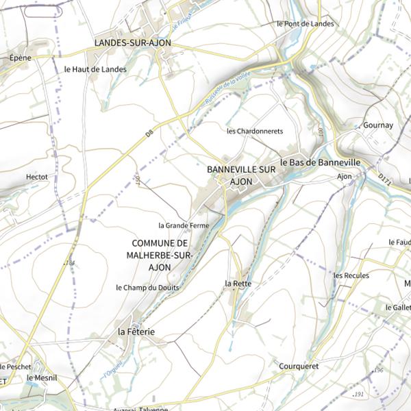 Plan cartographique de Étang d'Anneville