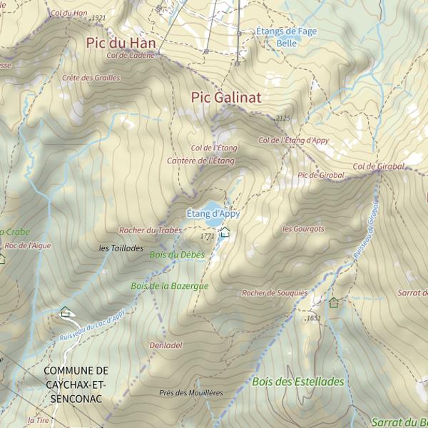 Plan cartographique de Étang d'Appy