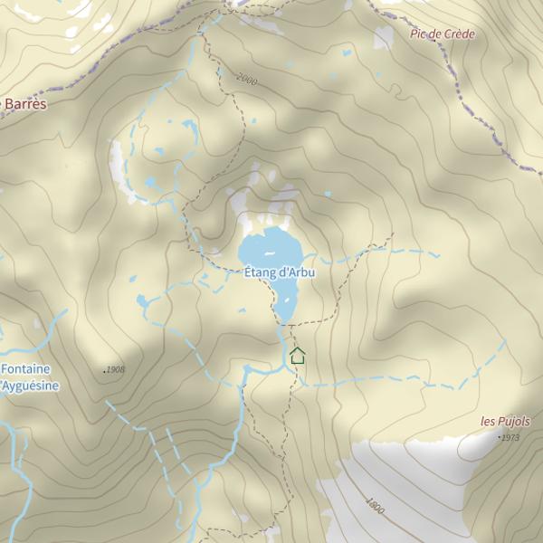 Plan cartographique de Étang d'Arbu