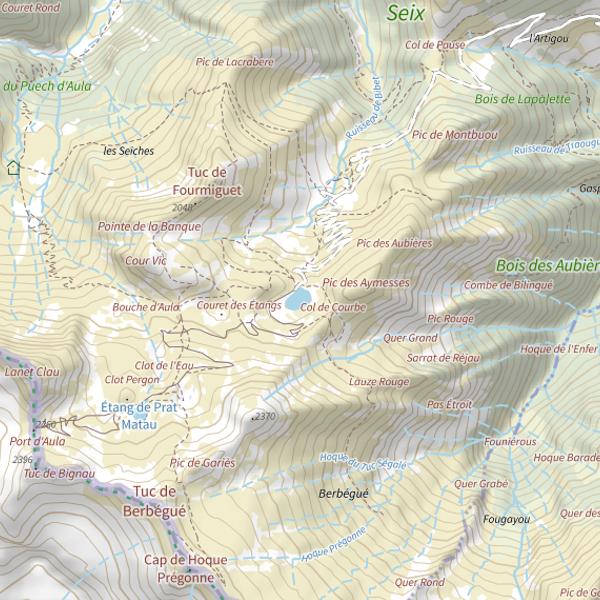 Plan cartographique de Étang d'Aréau