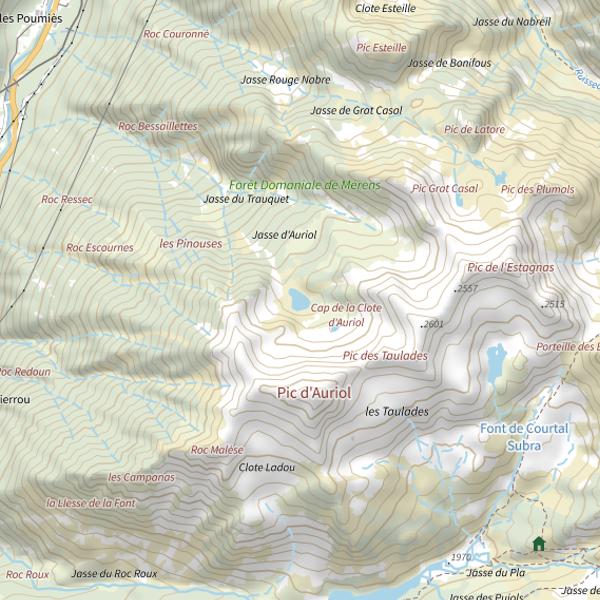 Plan cartographique de Étang d'Auriol