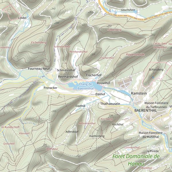Plan cartographique de Étang de Baerenthal