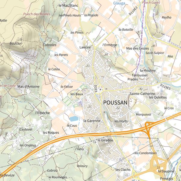 Plan cartographique de Étang de Balaruc