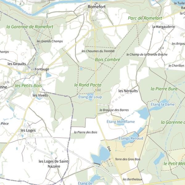 Plan cartographique de Étang de Barriere