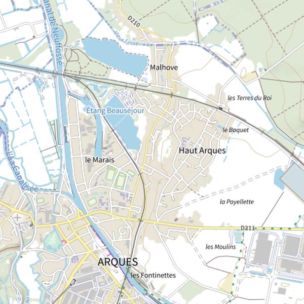 Plan cartographique de Étang de Beauséjour
