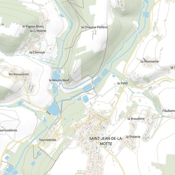 Plan cartographique de Étang de Beausoleil (Saint-Jean-de-la-Motte)