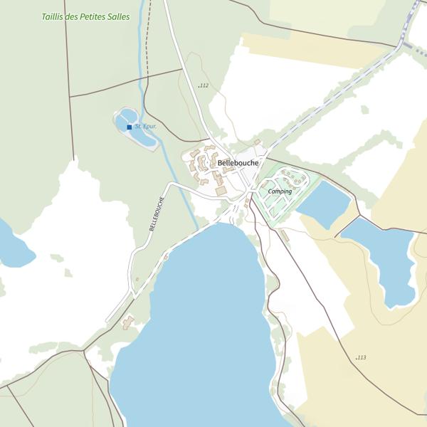 Plan cartographique de Étang de Bellebouche