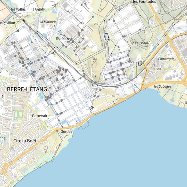 Plan cartographique de Étang de Berre