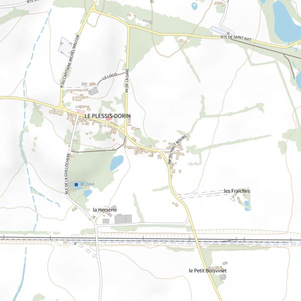 Plan cartographique de Étang de Boisvinet