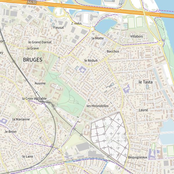 Plan cartographique de Étang de Bordeaux